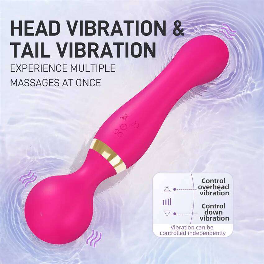 Powerful Double Head Vibrator Av Magic Wand Massager Masturbator For Women Dildo G Spot Orgasm Clitoris Stimulator Adult