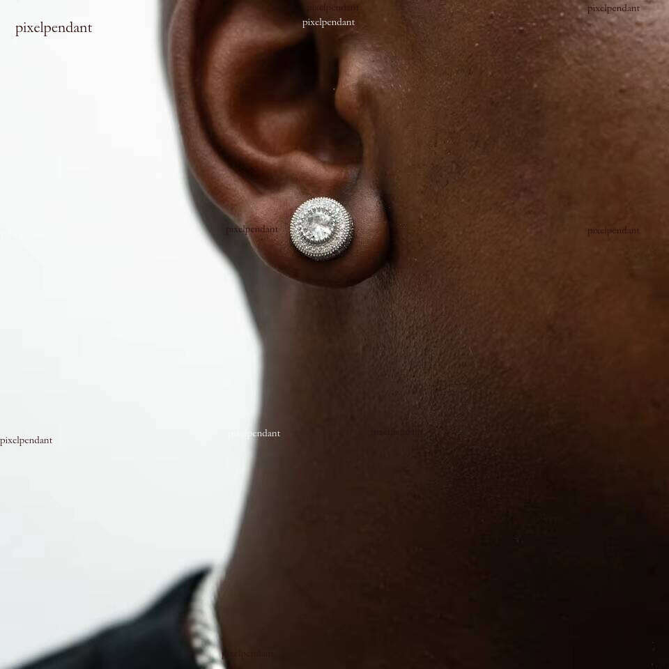 Wholesale Stylish 6.5MM VVS Moissanite Dia Stud Earrings High Quality Sterling Sier Gold Plating Custom Look Party Gift