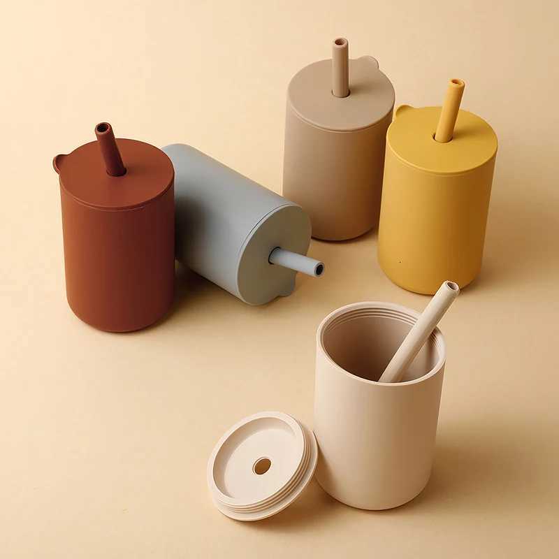 1pc 150ml Baby Straw Cup 5oz Toddler Drinking Cup Silicone Training Cup For Babies And Kids Portable And Practical Feeding Cup X250806