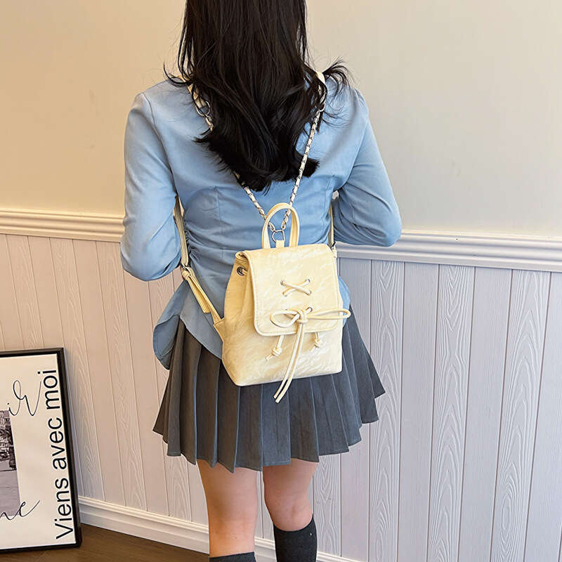 Bow tie women's Korean style backpack student school multifunctional travel bag, suitable for women's leisure outings, shopping, and dates