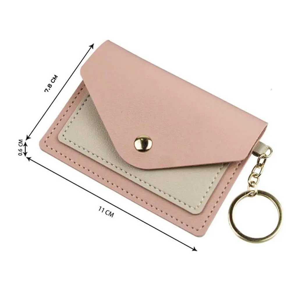 Ultra-thin Student With Keychain Business Card Cover Card Case Slim Wallet ID Card Holders Coin Purse Korean Style Card Holder XJ250806
