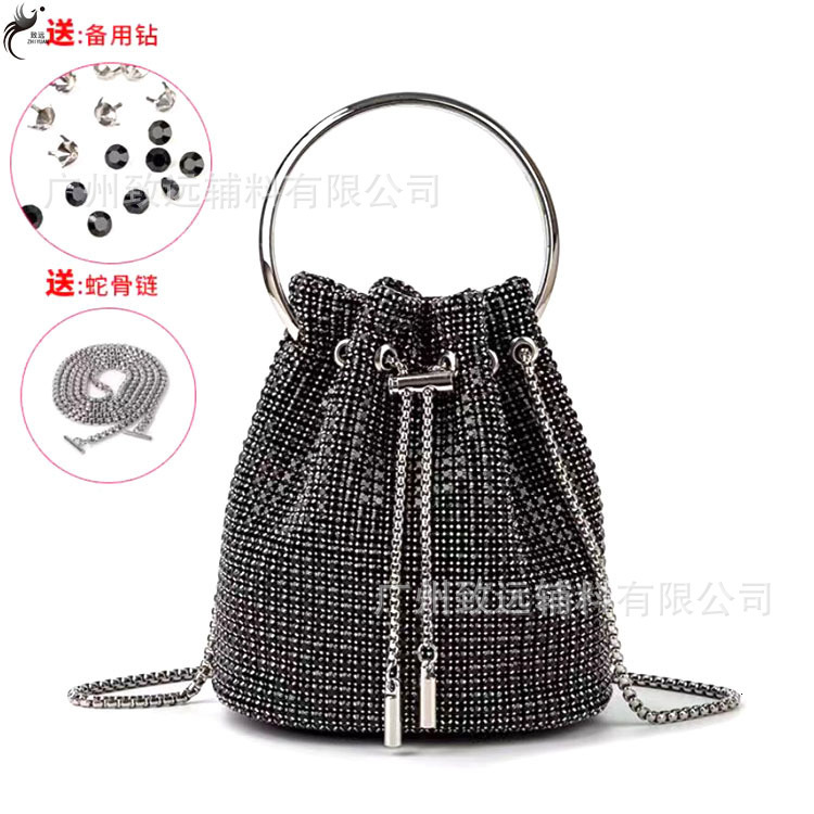 Designer 2025 new diamond bag bucket bag fashionable and exquisite chain shoulder crossbody bag