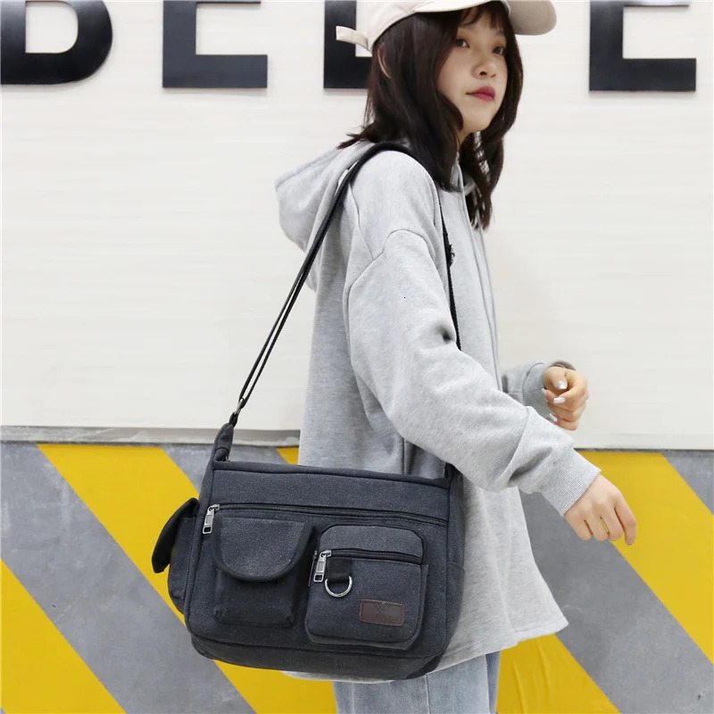 Men Canvas Shoulder Bags Casual Tote Travel Mens Crossbody Bag Messenger Bags Fashion High Quality Handbag 250731