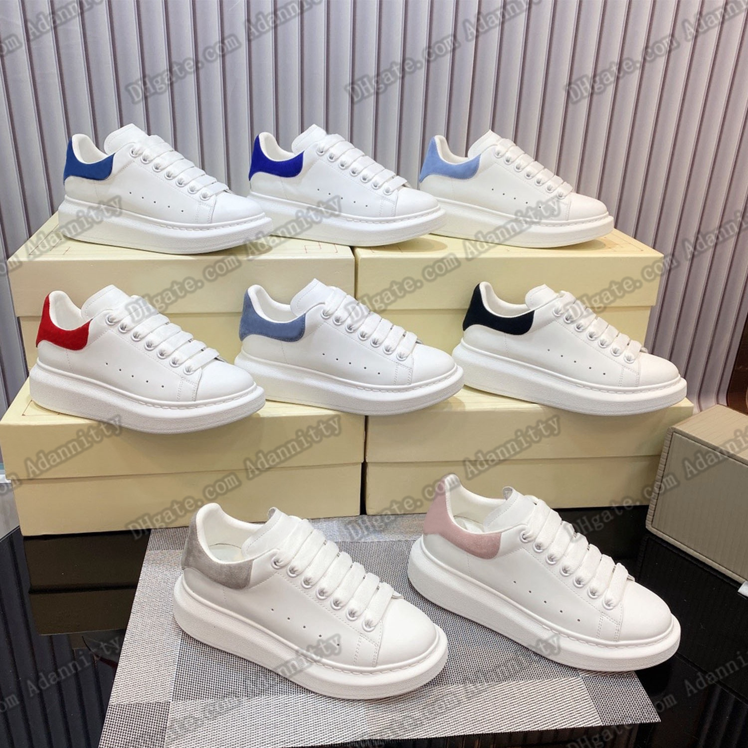 Designer White Black Suede Leather Lace Up Luxury Men Trainers Fashion Platform Oversized Sneakers Mens Casual Velvet Espadrilles Women Low-top outdoor Shoes