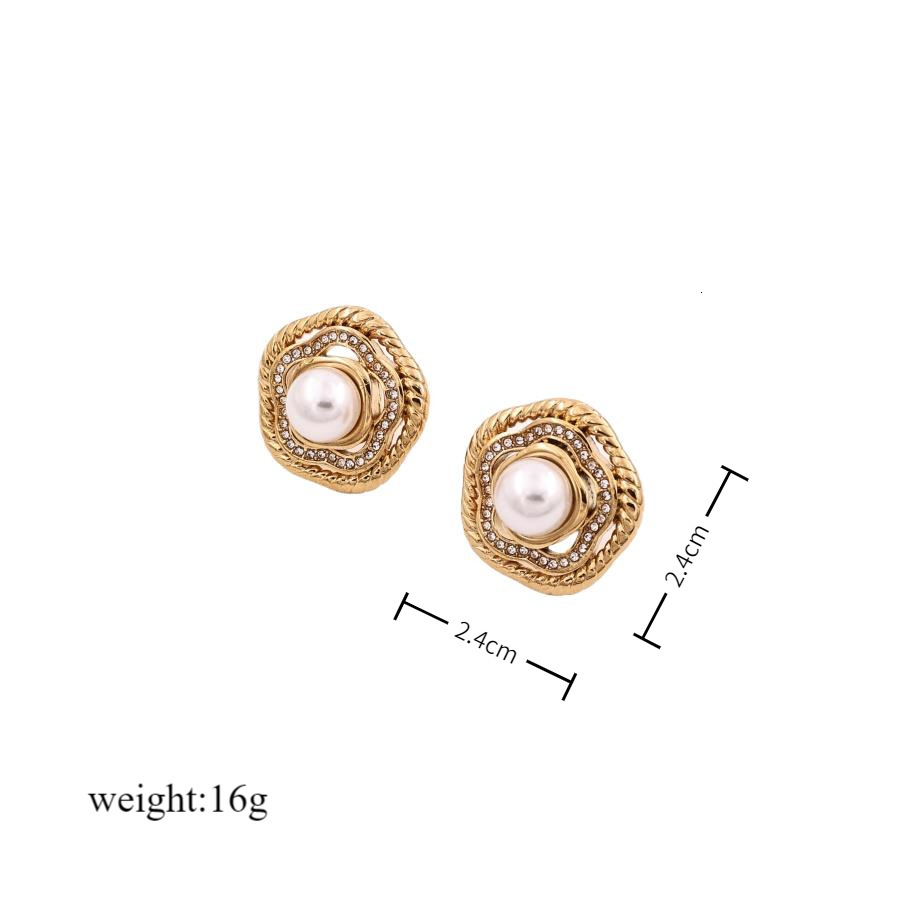 Stainless Steel Geometric Petal Women's Earrings Free Shipping Designer Luxury Jewelry Retro Spiral Pattern Earrings Gold-plated Colored Ear Acce