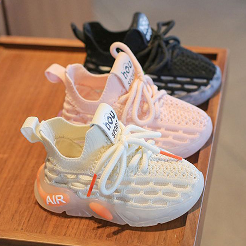 Kids Shoes Fashion Design Soft Breathable Running Knitting Infant Baby Casual Mesh Kidsnest Sports Boy Girl Lightweight Toddler Shoes Sizes US0.5C-US1