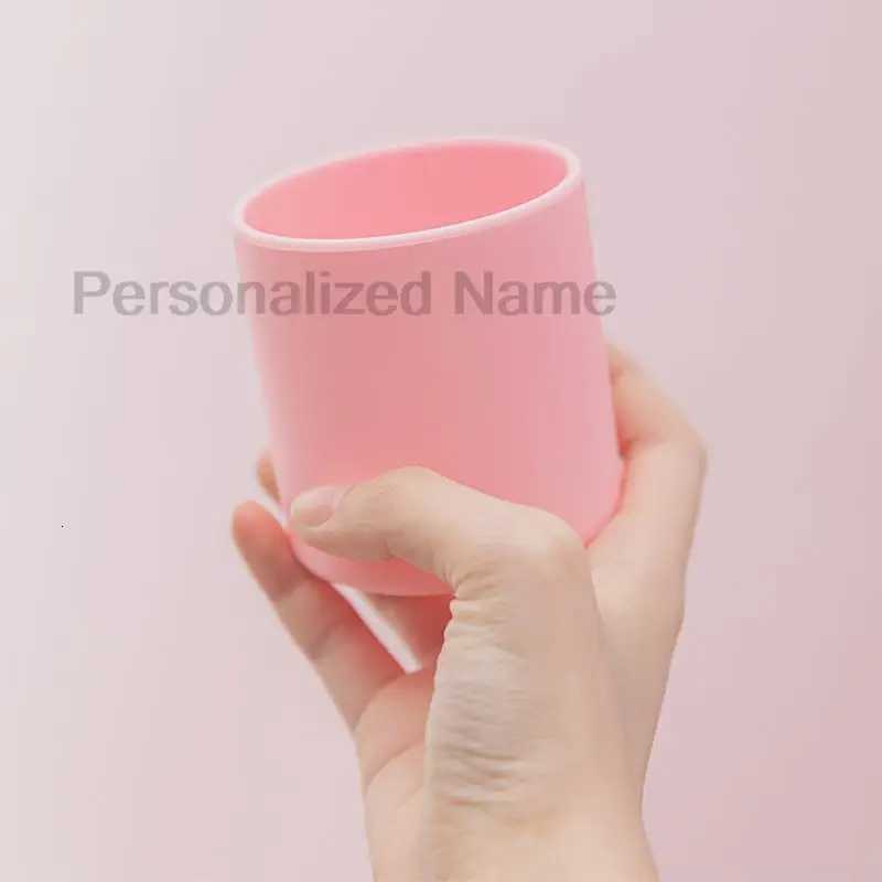 Personalized Name Silica Gel Boys and Girls Straight Cup 200ml Baby Water Cup Food-grade Baby Childrens Learning Drink BPA Free X250806