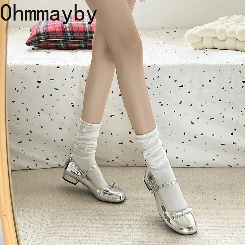 Spring Wine Red Women Mary Jane Shoes Shallow Ladies Casual Butterfly-knot Shoes Eelgant Dress Leather Shoes 250731