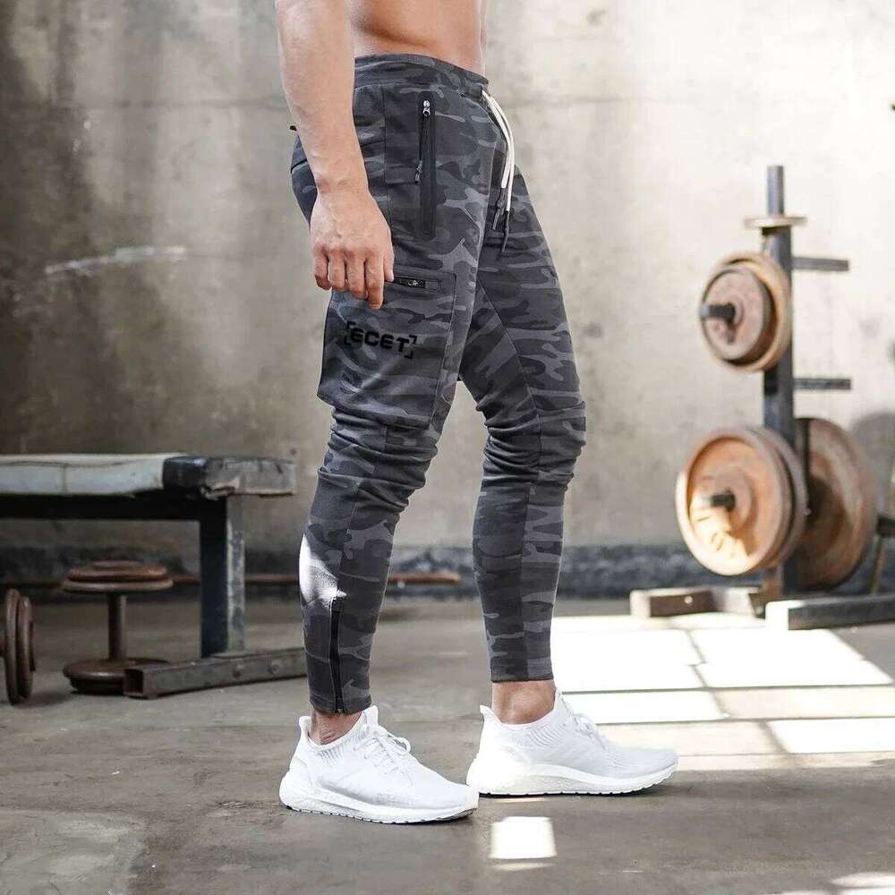 2024 Spring And Autumn New American Sports Men's Solid Color Overalls Outdoor Leisure Fiess Running Training Pants Clothing