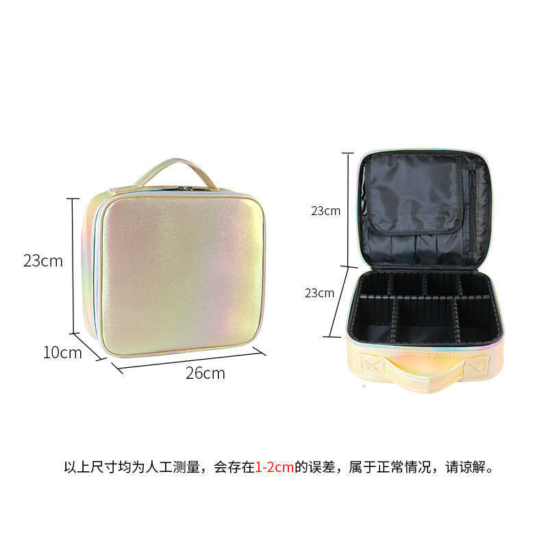 New Ins Style Fresh PU Waterproof Travel Toiletry Multifunctional Storage Nail Art Eyelash Makeup Bag