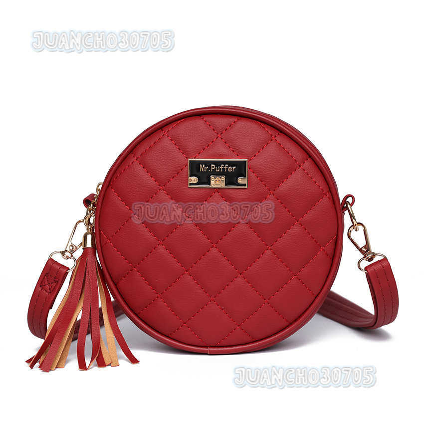 Womens Bag Quilted Small Round Bag Mini Style Womens Bag Phone Crossbody Small Bag Bags H250806
