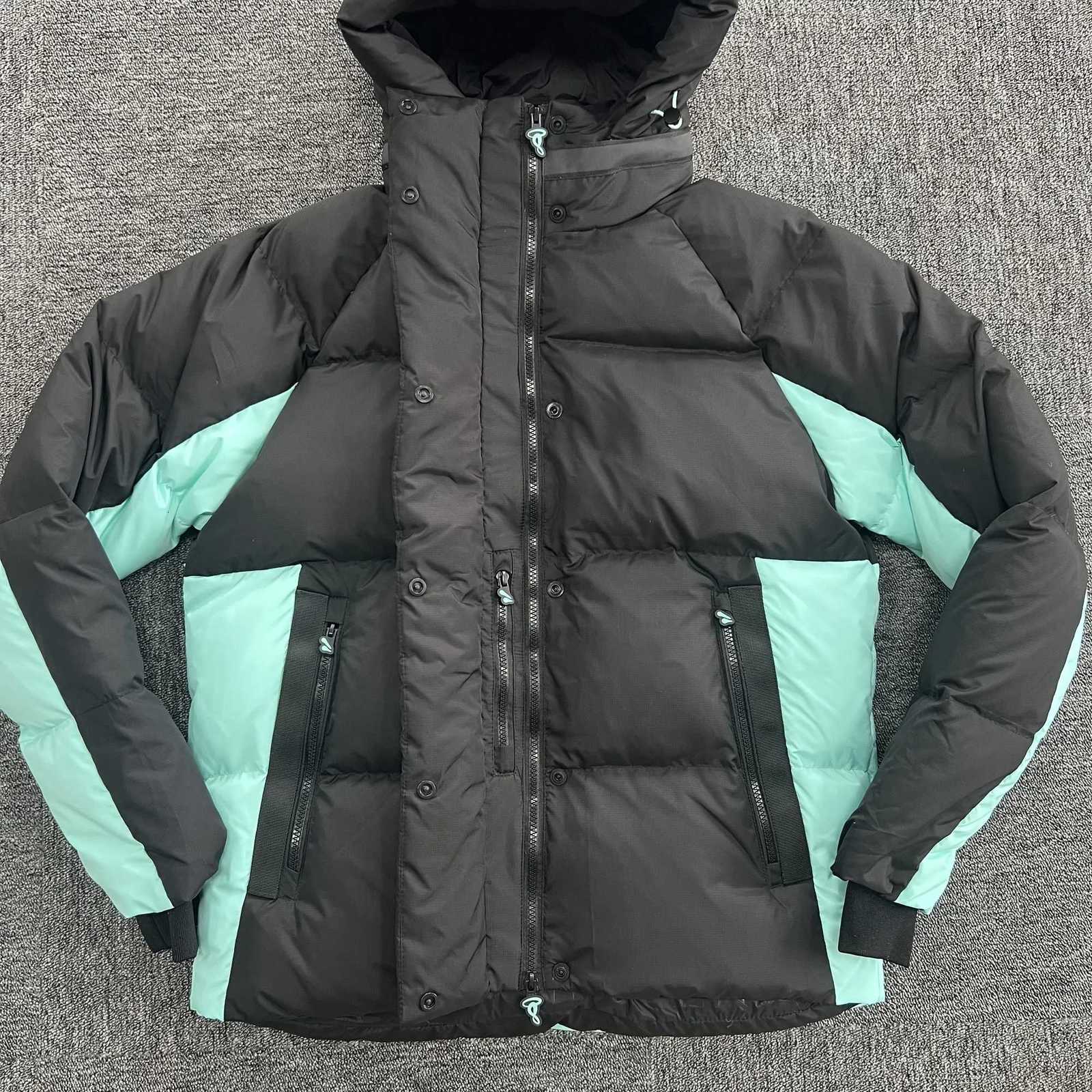 Winter Men Plush Thick Warm Jacket Hoodies Center Cee Fashion Down Jacket BlackBlue Y2k Streetwear Clothing Mens Coat W250806