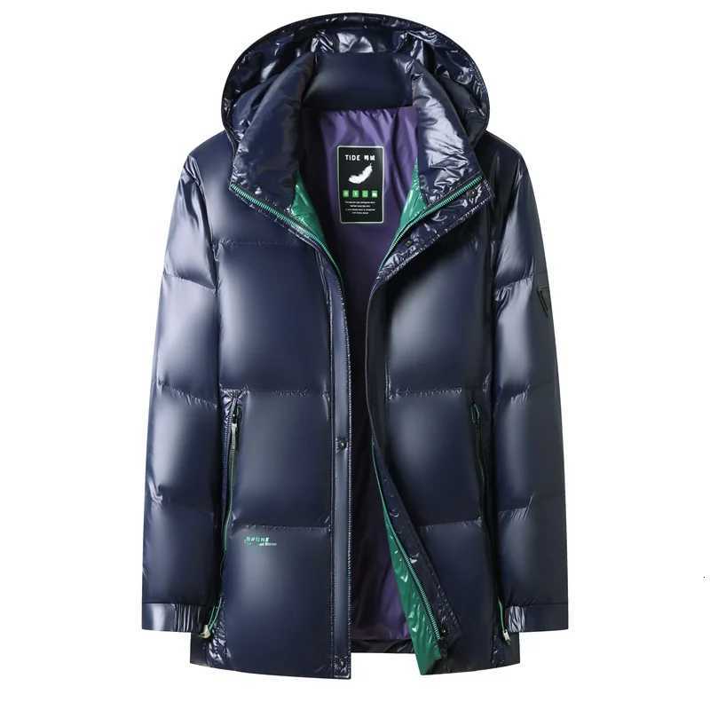 Mens Down Jacket Autumn Winter New Solid Color Thickened Warm Outdoor Travel Hooded Coat Mens White Duck Down Padded Clothing W250806