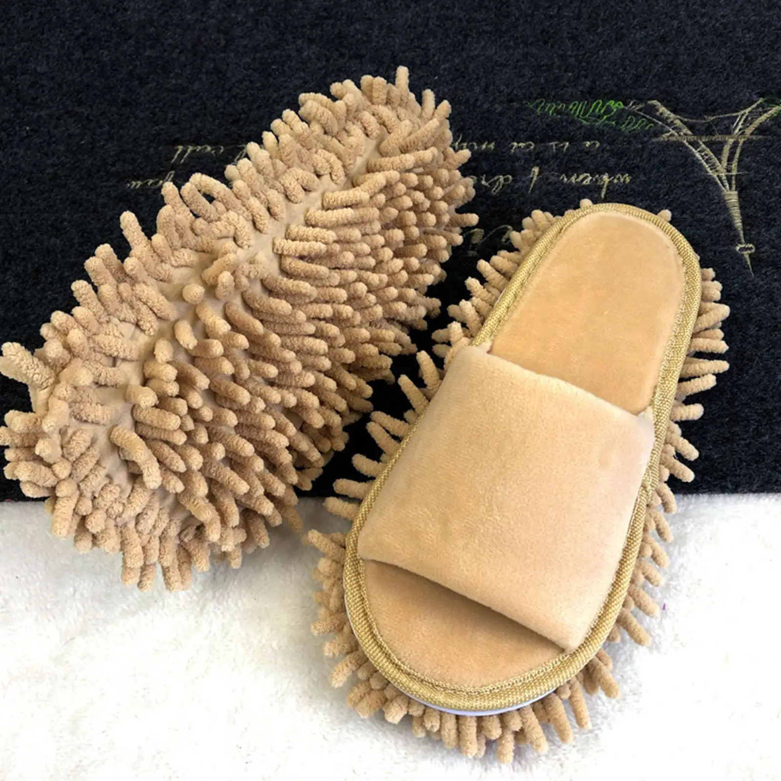 Lazy Mop Slippers Floor Dust Cleaning Slippers Shoes Clean Slippers Wipe The Floor Open-toed Lazy Wiping Slippers Mopping Shoes 250731