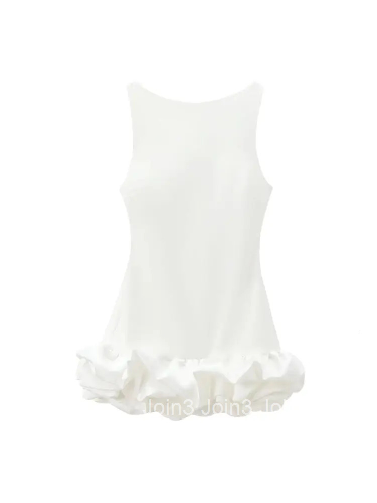 TRZA-Womens Patchwork Voluminous Mini Dress O-Neck Backless With Zipper Female Dresses Sexy Fashion