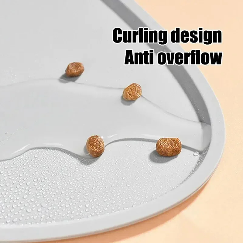 Silicone Pet Feeding Dog Cat Bowl Food Mat Non-Stick Waterproof Pet Food Feeding Pad Puppy Feeder Tray Water Cushion Placemat 250805