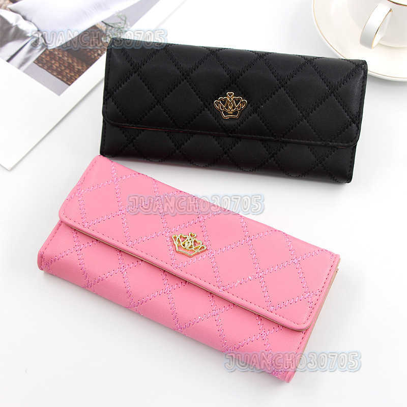 New Medium and Long Fashionable Womens Purse Womens Handbag Wallet Change Mobile Phone Bag Lingge Card Bag H250806