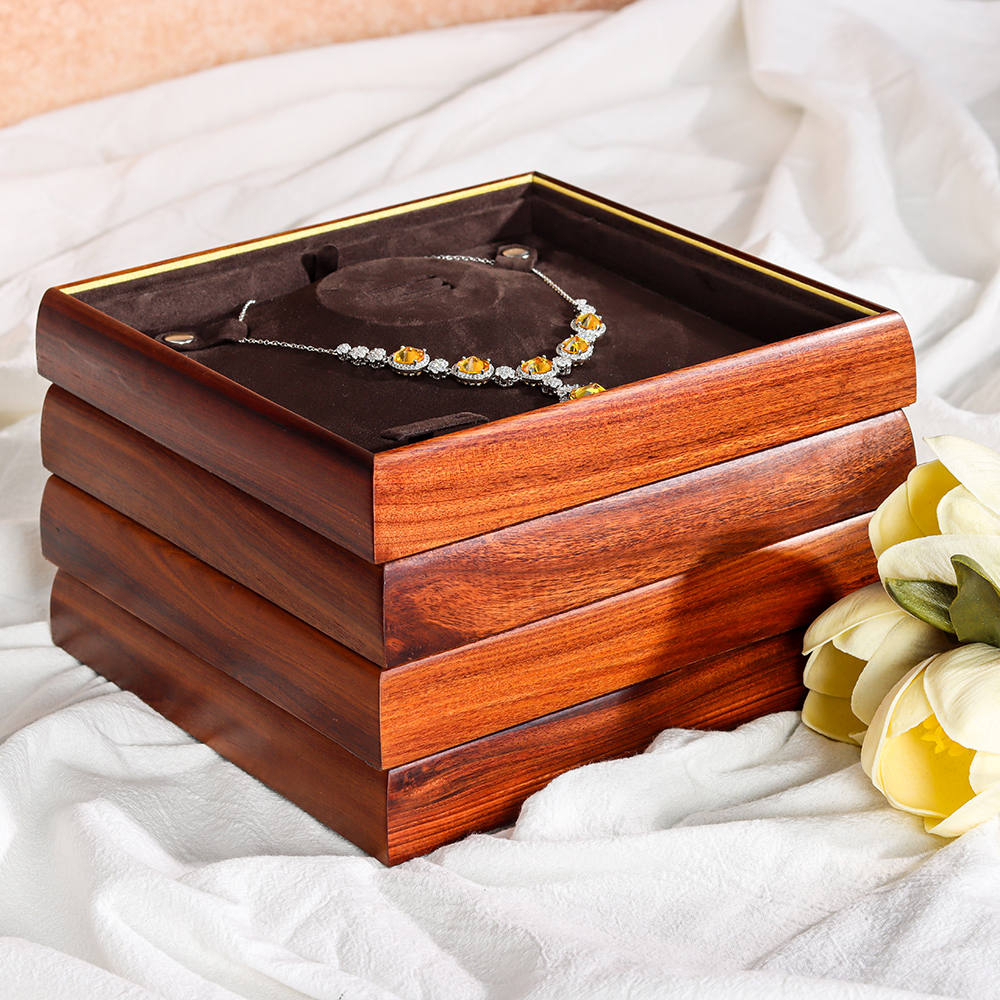 Foshan HLB Customizable Wood Jewelry Tray - Elegant Display for Organizing Accessories