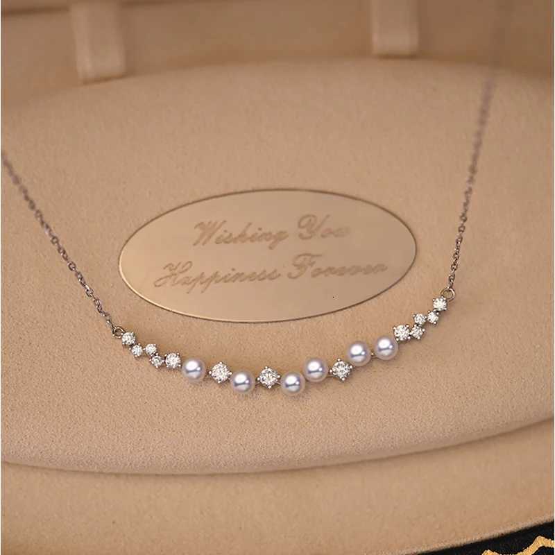 925 Sterling Silver Pearl Zircon Simple O-Chain Pendant Necklace For Women Wedding Jewelry Fine Accessories Wholesale Y250805