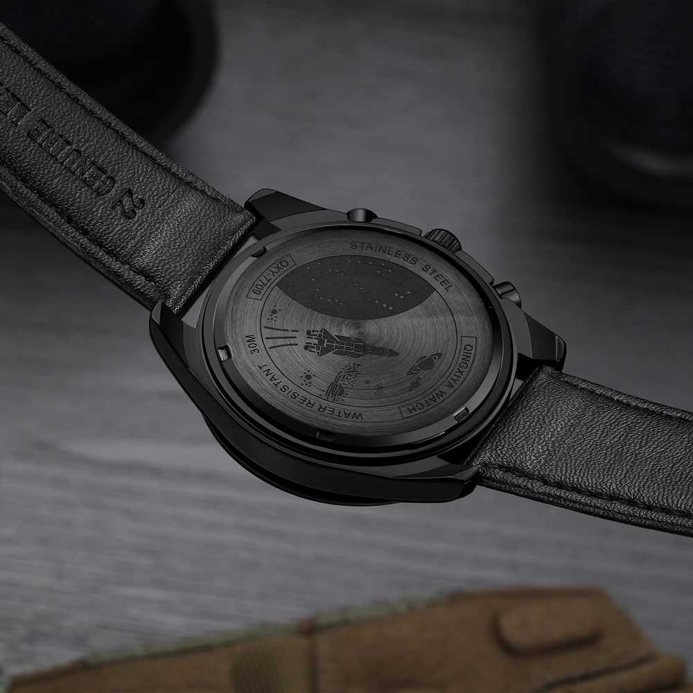 2025 New Mens Chronograph Luxury Quartz Top Brand Fashion Leather Wrist 24 Hours Clock Sport Gift W250806