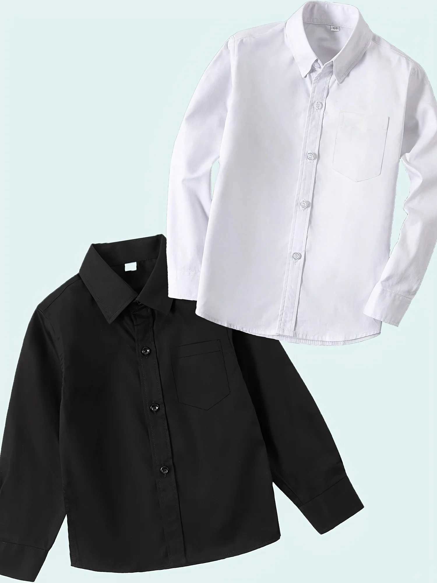 Boys Shirt Complimentary Bow Tie Long Sleeve Single Breasted Casual Comfortable Teens Shirt Wedding Birthday Party Size 2-16Y X250806