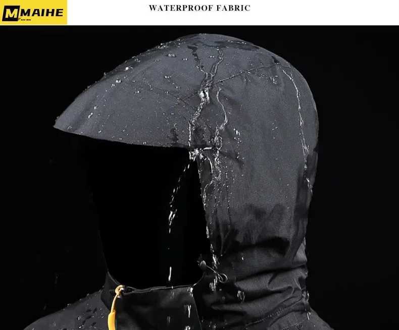 2 in 1 Winter Warm Jacket Sportswear Ski Camping Coat Softshell Waterproof Outdoor Jacket Men Windbreaker Climbing Hiking Coats W250806