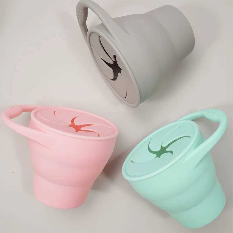 Newes Custom Food Grade Silicone Snack Cup Eco-Friendly Mixed Color Baby Water Cup Waterproof BPA Free Soft Lid X250806