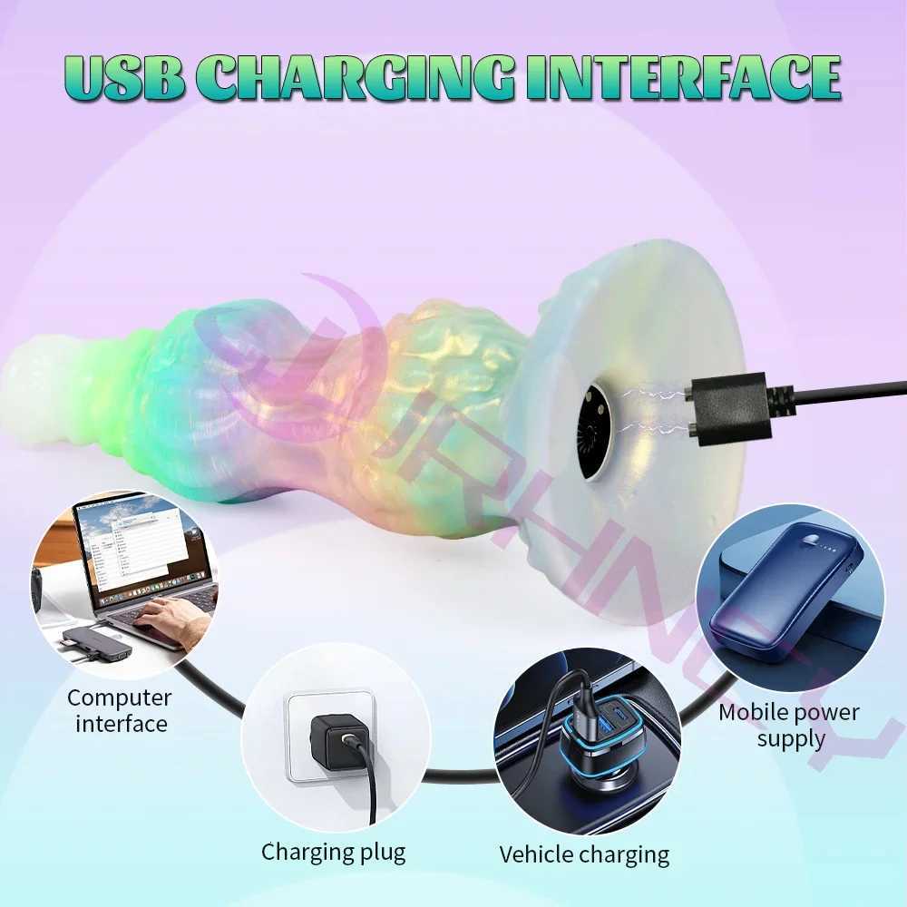 Vibrator for Women Dildos Luminous Silicone Anal Plug Huge 10 Frequency Vibrators Sex Toys Prostate Massage G-spot MasturbationXJ250806