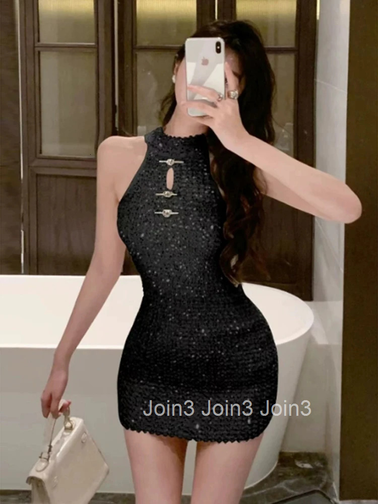 Chic Style Sexy Celebrity Off Shoulder Sequin Dress Light Luxury High Waist Elegance Slim Wrapped Hip Short Vestidos