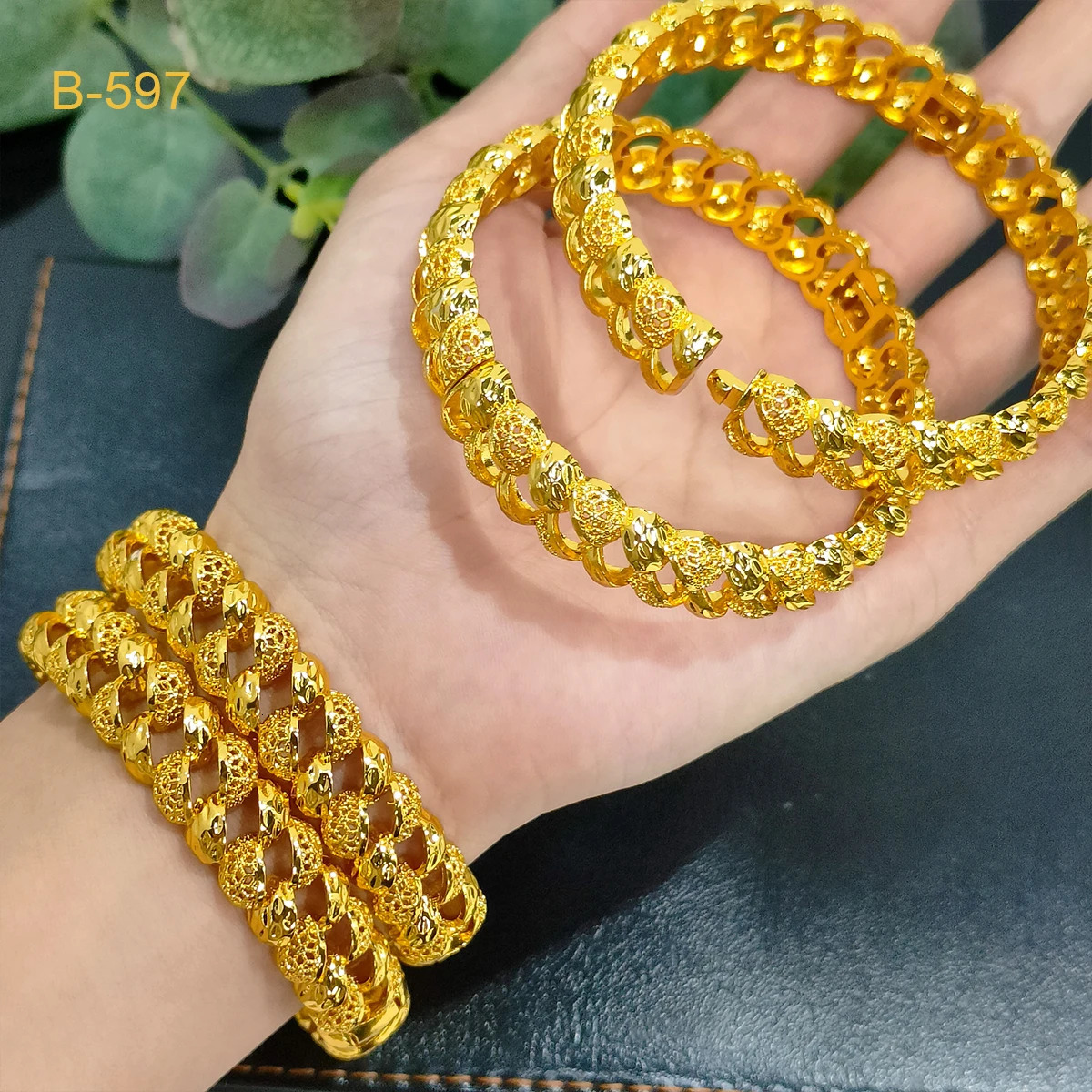 ANIID African 24k Gold Plated Bangles For Indian Women Wedding Bridal Ethiopian Brazilian Bracelets Dubai Jewellery Gifts 250805