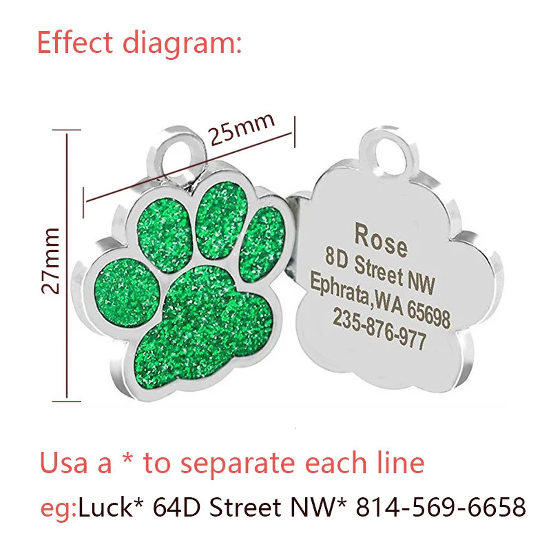 Free Engraving Name Tag Customized Dog Tag Personalized Phone Adress Pet Anti-Lost Dog Accessories Puppy Pendant Cat Dog Id Tags 250805