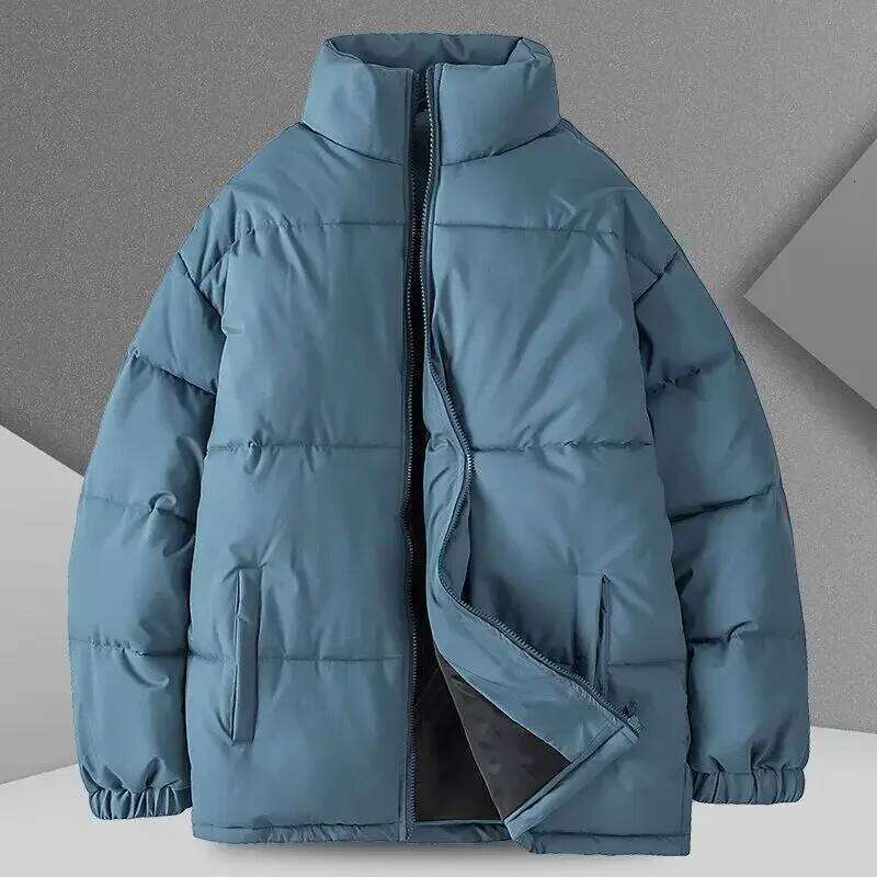Parkas Padding Male Padded Coats Zipper Men's Down Jacket Short Korean Style Clothing Winter 2024 Youthful Clothes Reviews Many