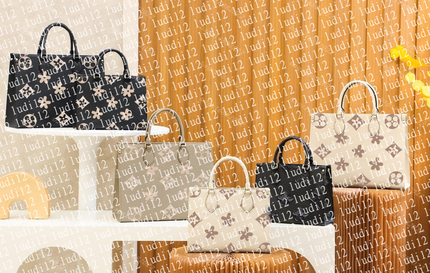 New must have Top quality designer handbag onthego Womens crossbody shoulder bag mirror quality Luxury high capacity shopping bag leather bag travel Tote wallet 36a