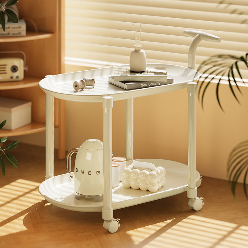 M8036 Mobile coffee table cream cart bedroom living room home