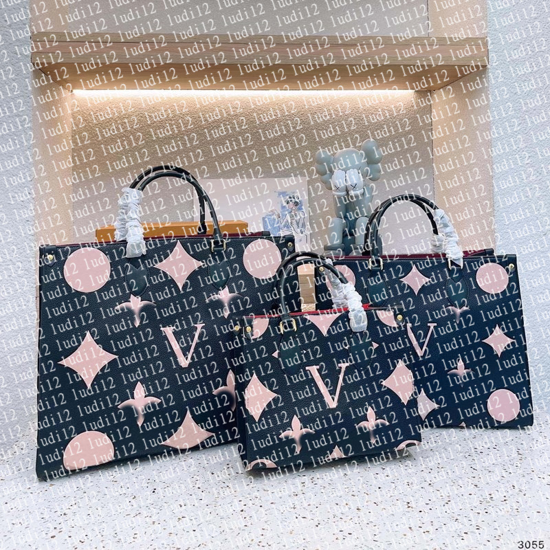 New must have Top quality designer handbag onthego Womens crossbody shoulder bag mirror quality Luxury high capacity shopping bag leather bag travel Tote wallet 19a