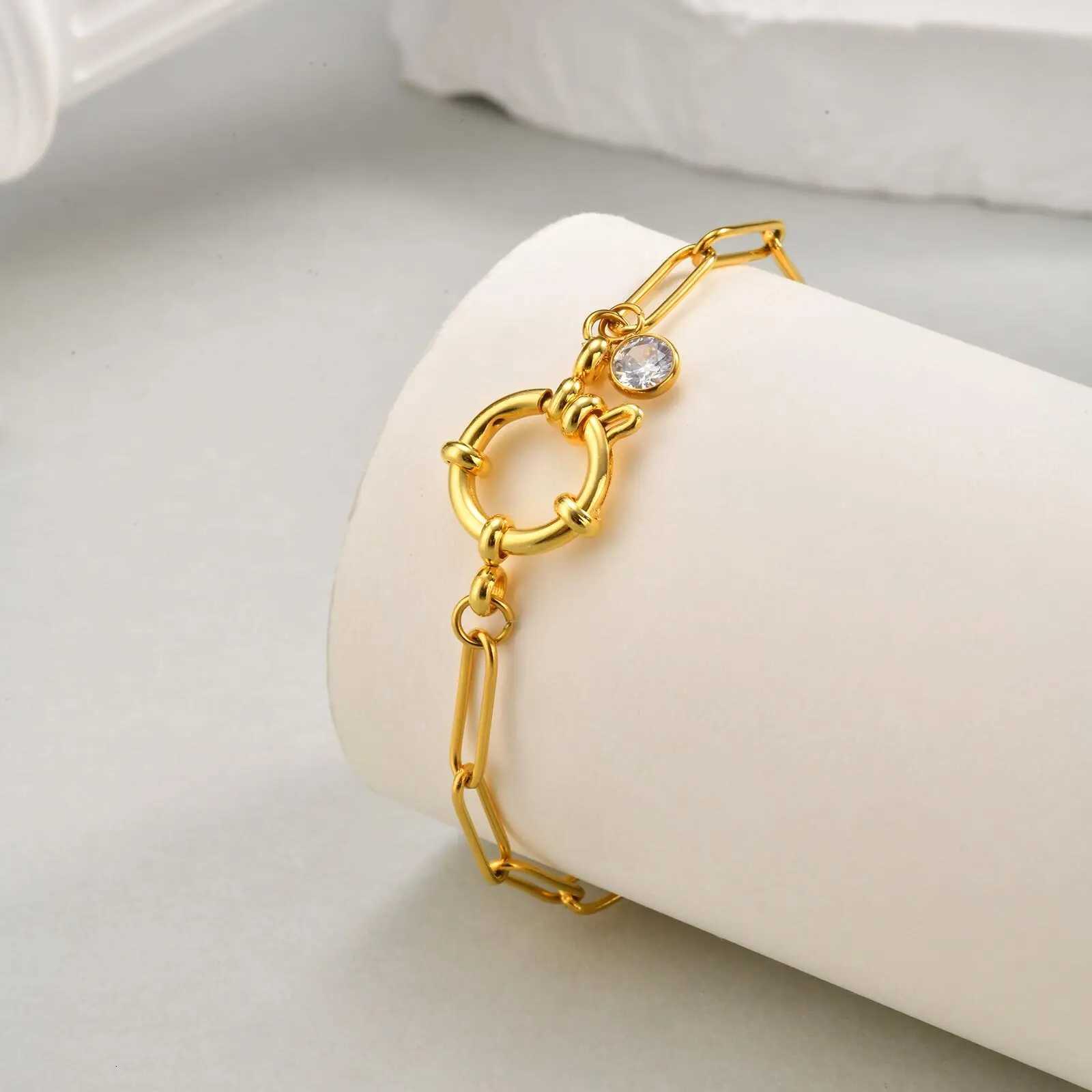 Vnox Classic Gold Plated Stainless Steel Chain Anklet Summer Trendy Crown Foot For Women Girls Not Allergic Jewelry Y250805