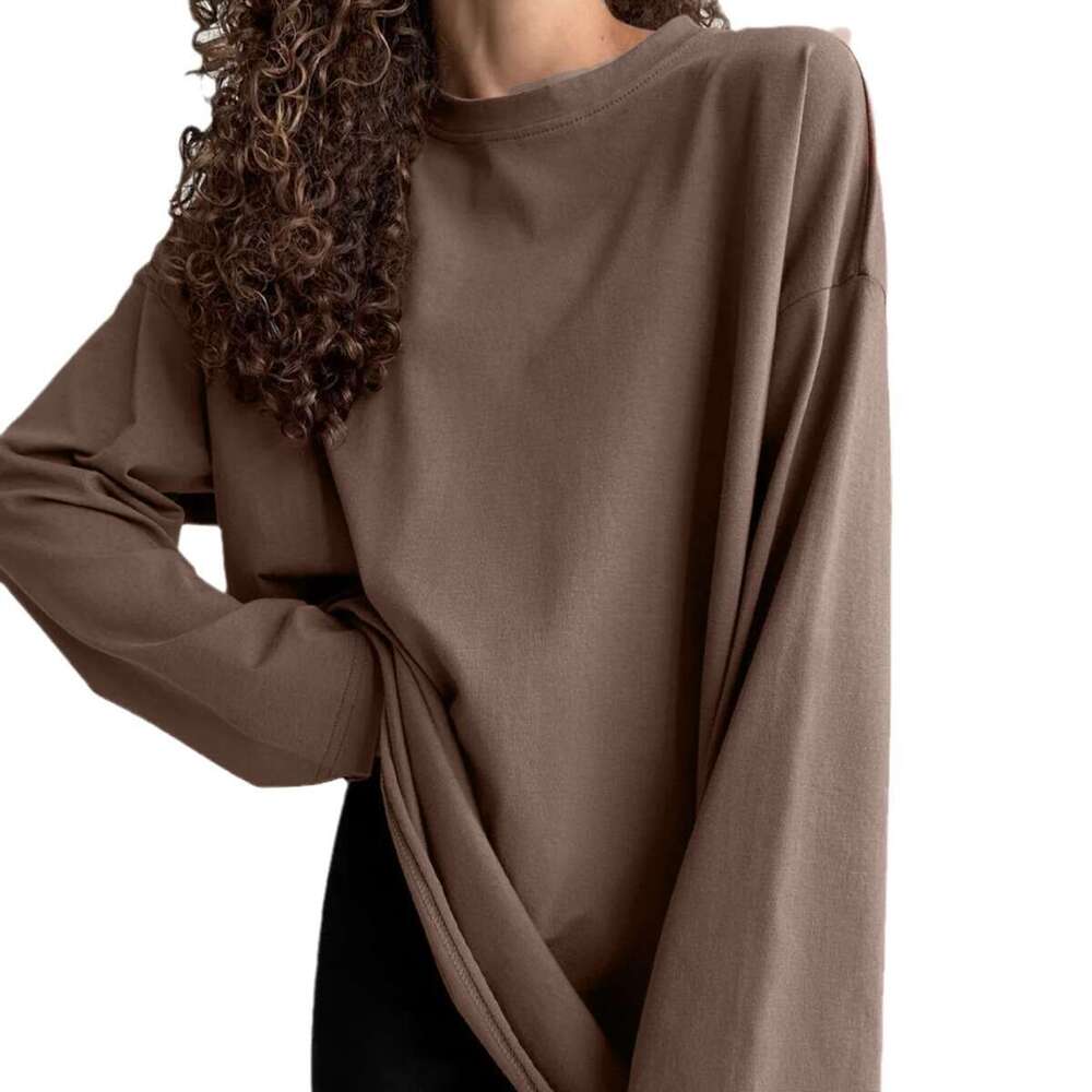 Spring And Autumn New Style Pure Cotton Long Sleeve T-Shirt For Women Handmade Frayed Loose Top 3316 B5