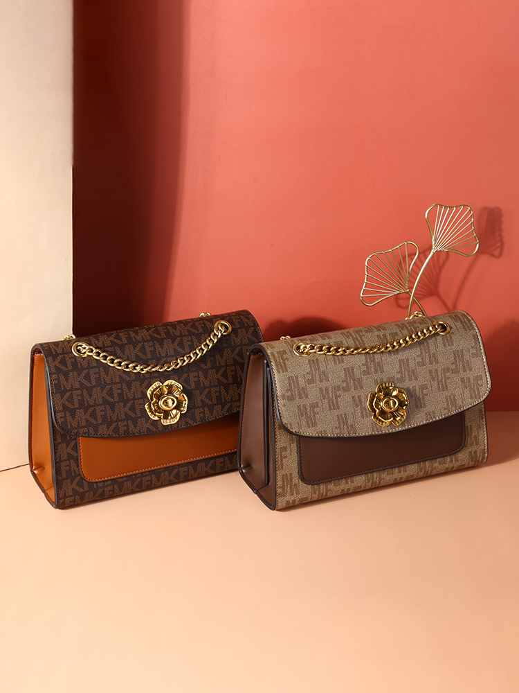 MKF designer bag free shipping High quality casual Floral flap bag simple versatile classic shoulder handbag for woman