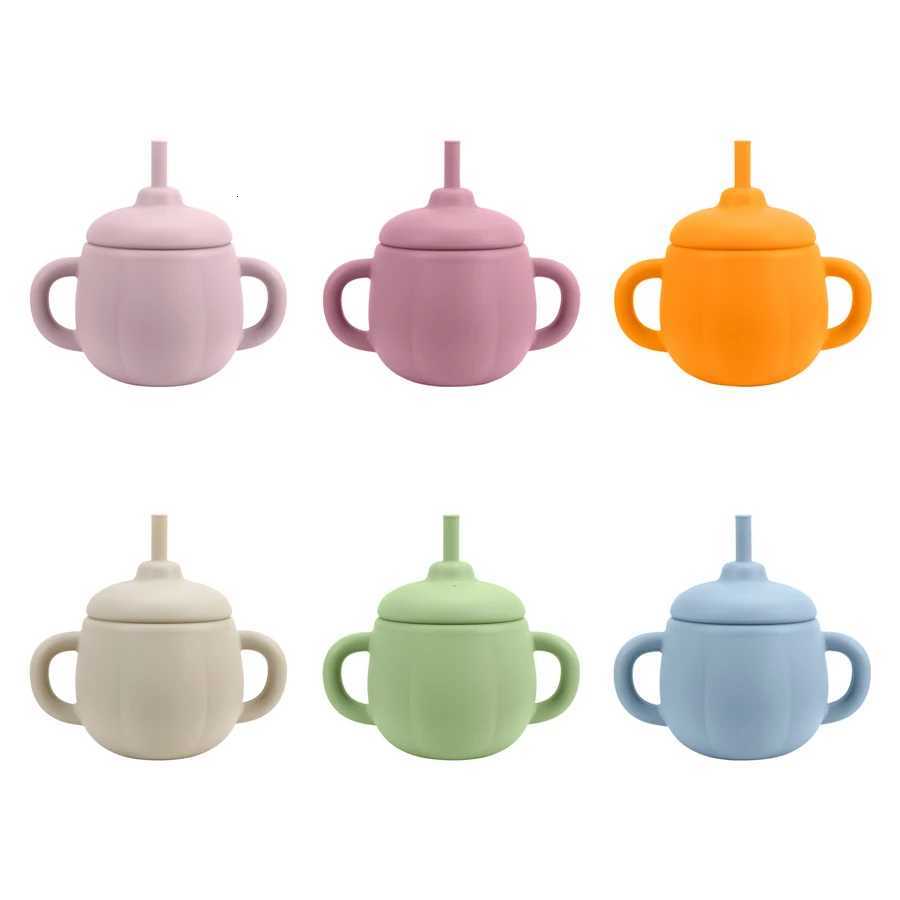 1PCS Baby Silicone Straw Cup BPA Free Portable Storage Snack Container Feeding Cup Kids Learning Drink Cup Water Bottle X250806