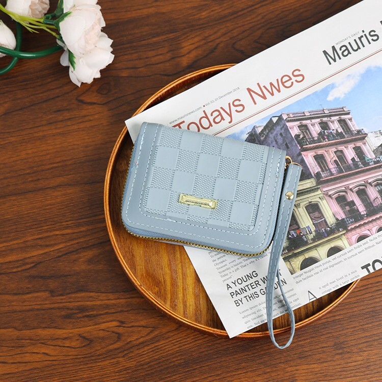 Short for Women New Fashion Simple Coin Purse Mini Small Wallet Multi-Card Slots Portable