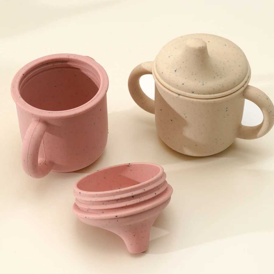 New Design Baby Learning Drinking Kids Silicone Training Cup With Handles Water Bottle Feeding Drinking Cup Baby Supplies X250806