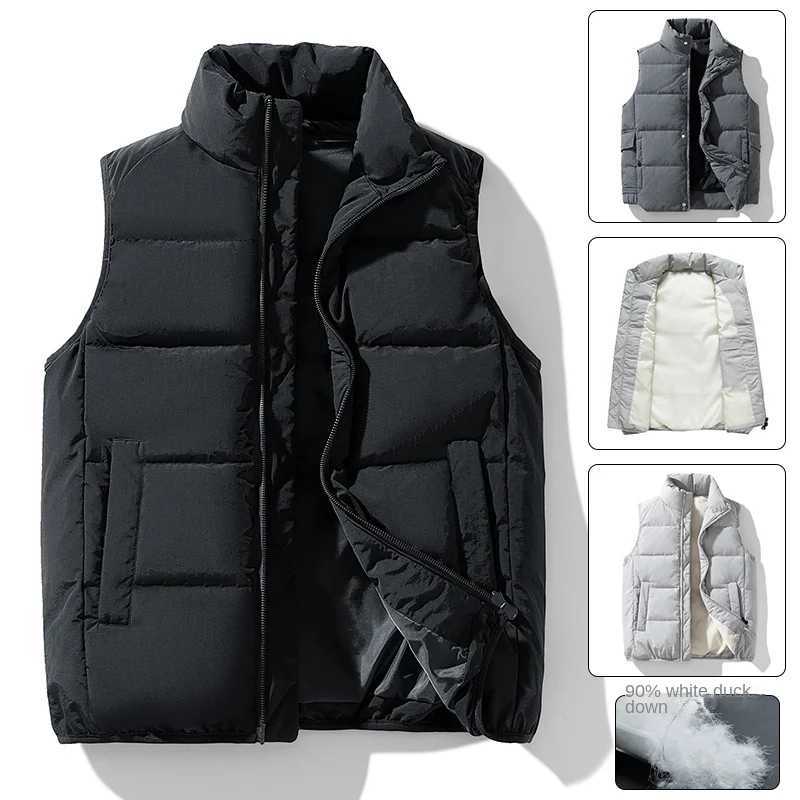 High Quality Duck Down Jacket Men Casual Fashion Vest Winter Warm Padded Waistcoat Lightweight Thick Sleeveless Coat Male Clothing W250806