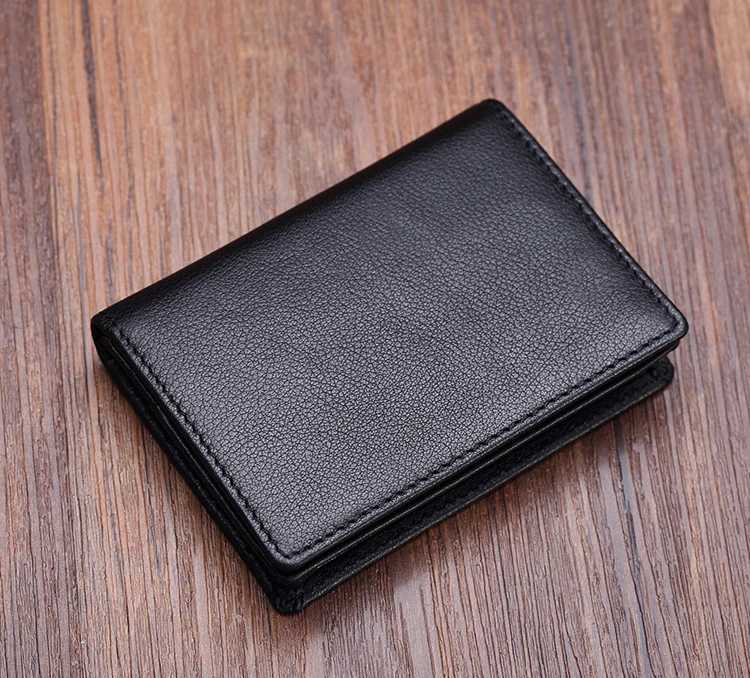 Luxury Fashion Genuine Leather Card Wallets Men Holders Women Card ID Holder Male Organizer Business Card Holder XJ250806
