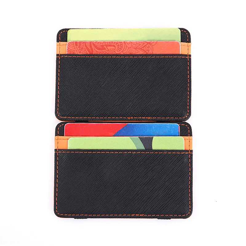 1PC Ultra Thin PU Leather Women Men Magic Wallets Short Business Holder Clutch Bag Case Pouch Mini Small Coin Purses XJ250806