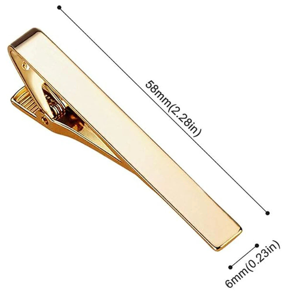 1 or 3 Pack Tie Clips for Men Long Styles Tie Bar Clip Set Square Edges Tie Tack Pins Necktie Bar Necktie Wedding Business Clips 250806