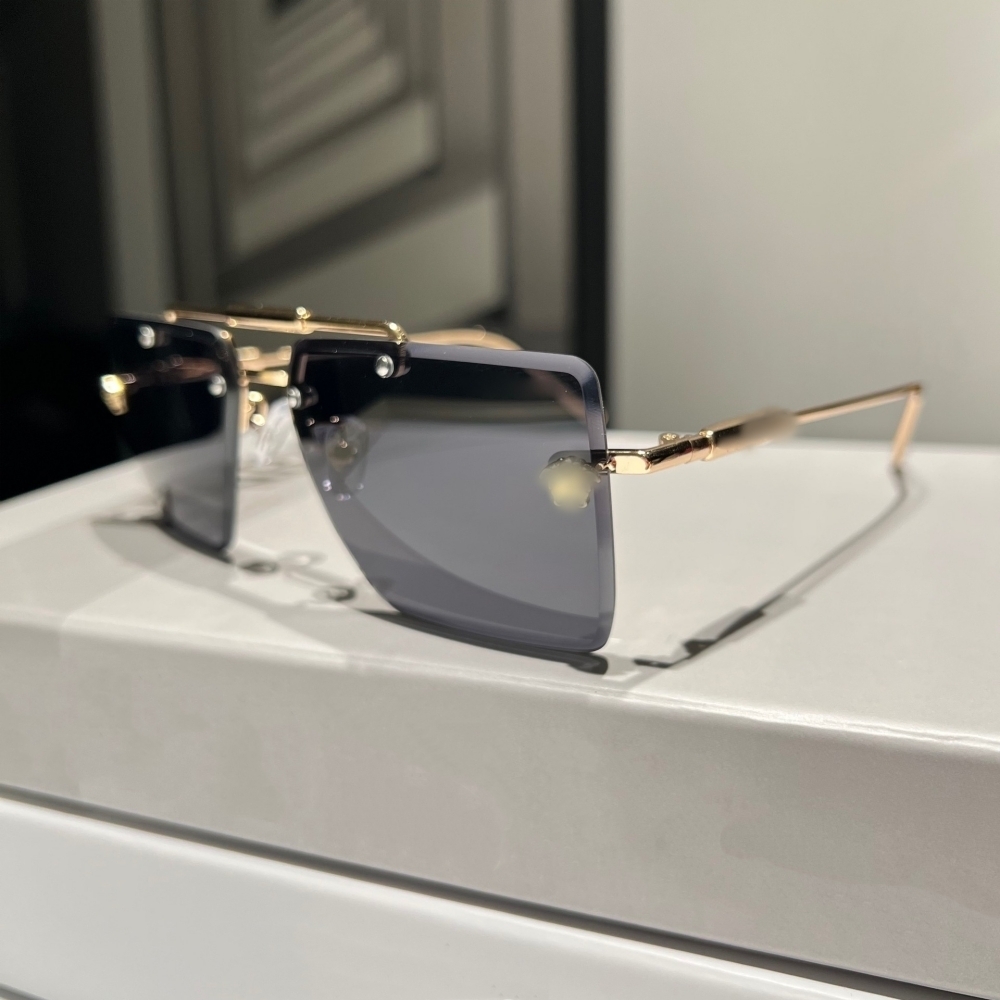Designer sunglasses luxury sunglasses men's and women's Medusa rimless metal frame sunglasses
