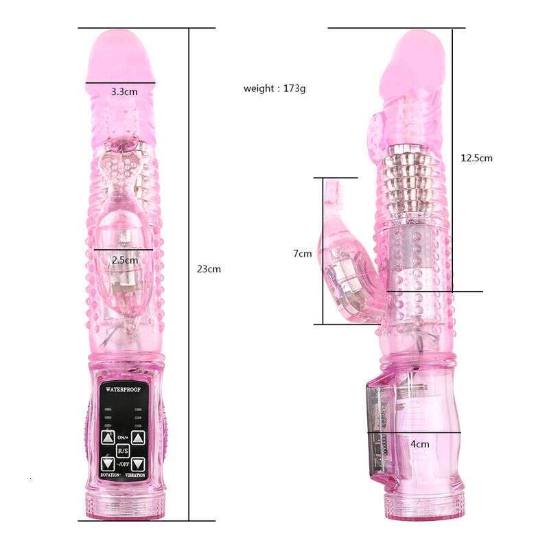 Rabbit Dual Motor Realistic Dildo Clitoral Stimulator Erotic G-Spot Vibrator Adult Women's Sex Toy