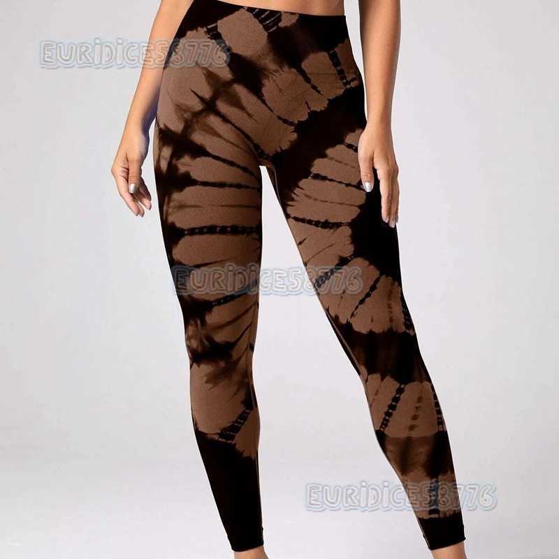 Tie-dye Trend Yoga Pants High Waist Hip-lifting Tummy Control Pants Fitness Sports Shaping Pants H250806