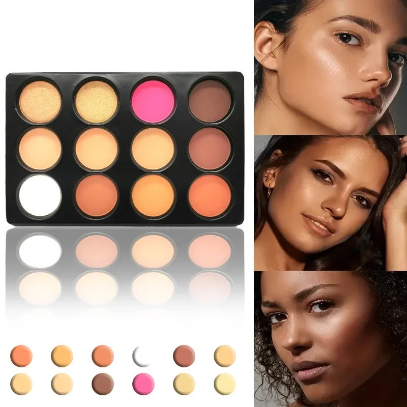 12 Colors Cosmetics Palette Contour Powder Blush Highlighter Set Waterproof Long-Lasting Makeup Kit for Professional Home Use 250730