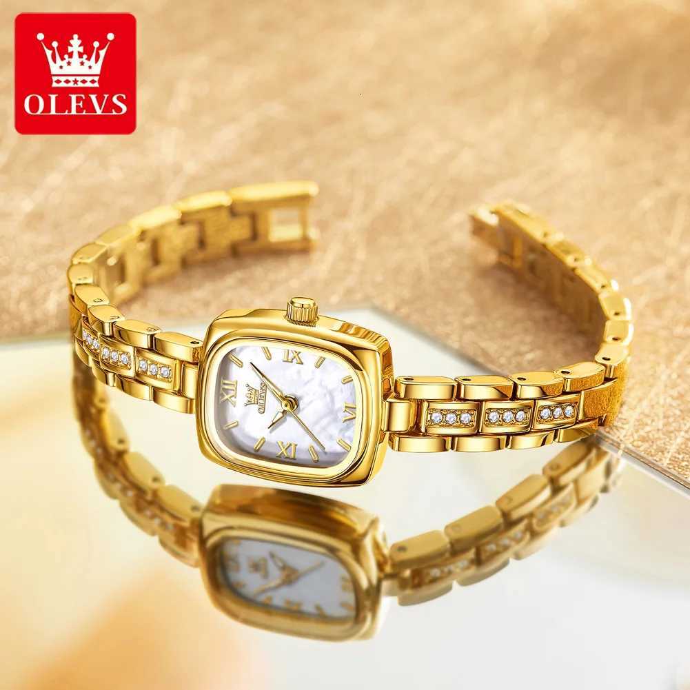 OLEVS Luxury Elegant 3695 Gold Womens es Classics Simple Versatile La Quartz Original Genuine Waterproof Wrist W250806